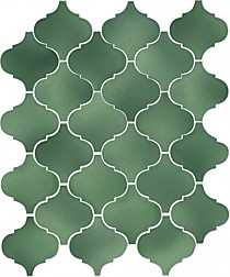 Арабески Майолика Зеленый глянец 260х300х7мм чип 6,5х6,5мм. Плитка мозаичная KeramaMarazzi (0.59/10)
